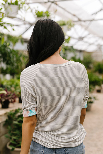 Bursts Of Tie Dye Raglan Top