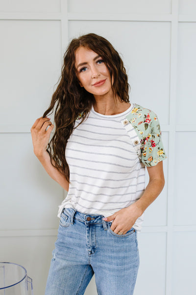 Buttons In The Herb Garden Raglan Top