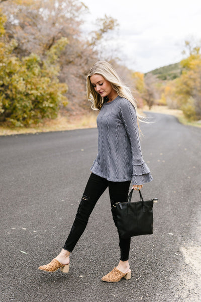 Caitlyn Cable Knit Top