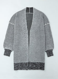 Heathered Open Front Longline Cardigan - 3 colors available