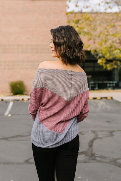 Cheyenne Chevron Color Block Top