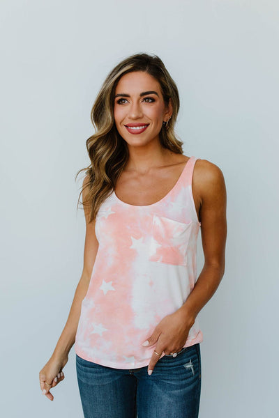 Cloudy With A Chance Of Stars Tank In Blush