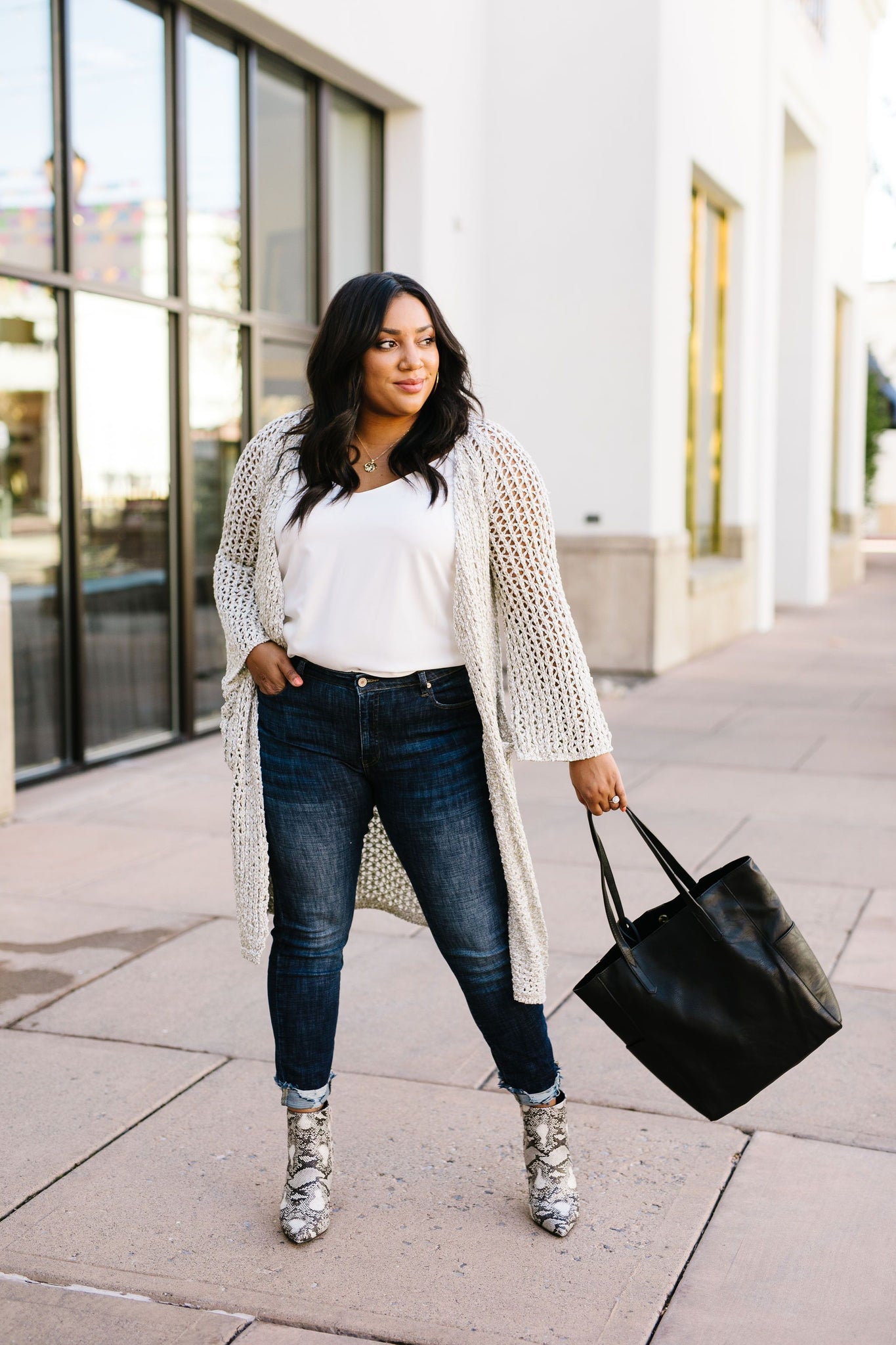 Coffee Shop Two-Tone Cardigan In Light Olive