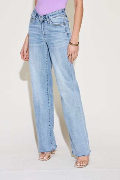 Judy Blue Vivica V Front Waistband Straight Jeans