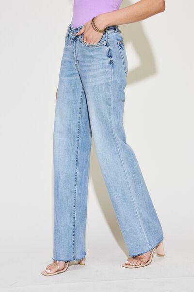 Judy Blue Vivica V Front Waistband Straight Jeans