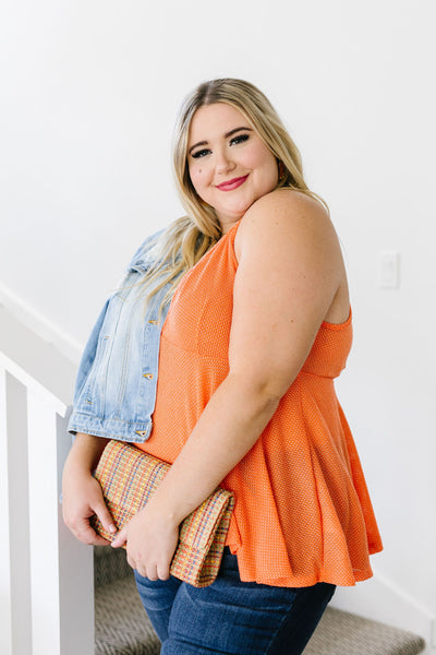 Daisy Woven Cami In Coral