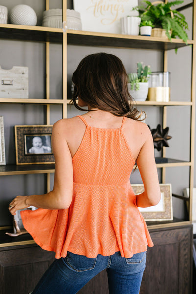 Daisy Woven Cami In Coral