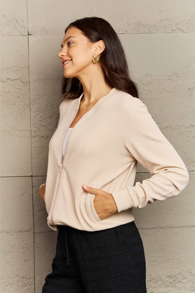 Ninexis Plaid Round Neck Long Sleeve Jacket - 4 color options!