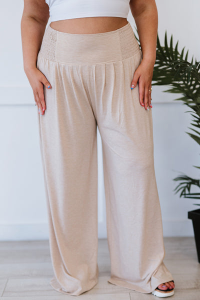 Easy Breezy Palazzo Pants in Beige