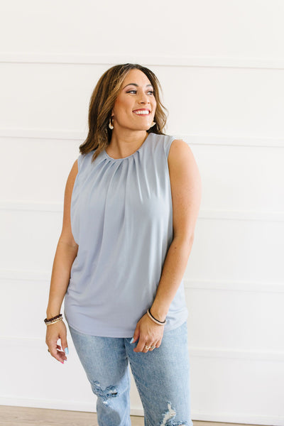 Elaine Elegant Tank In Gray