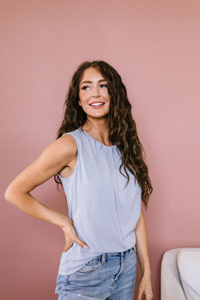 Elaine Elegant Tank In Gray