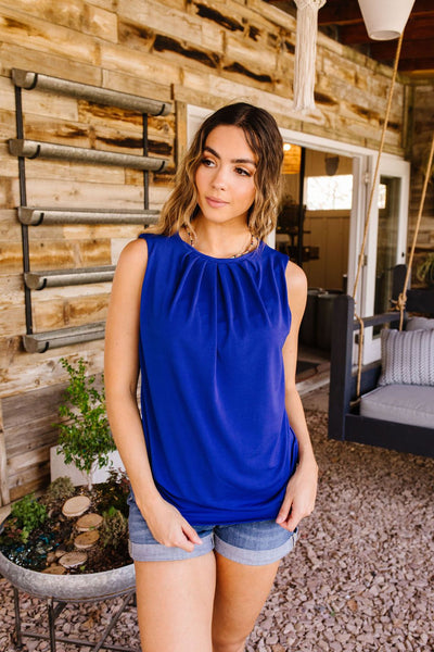 Elaine Elegant Tank In Royal