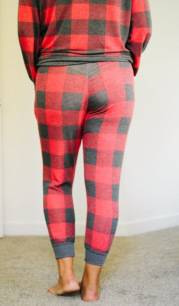 Faded Plaid Joggers