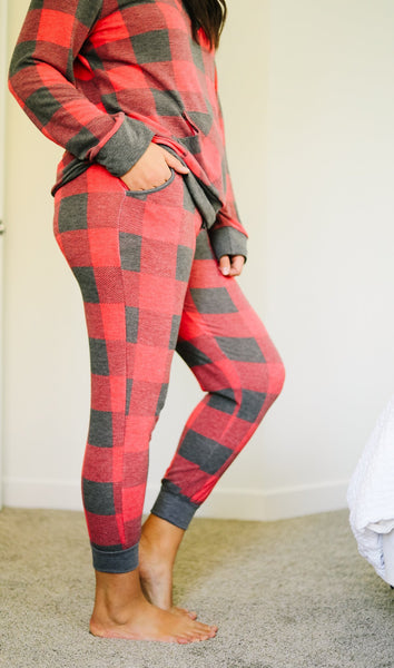 Faded Plaid Joggers