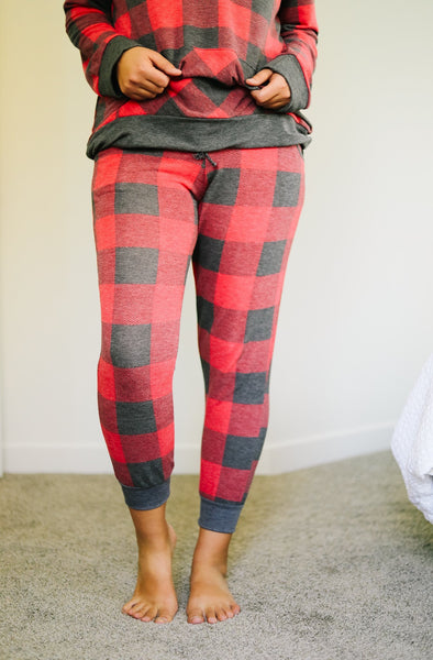 Faded Plaid Joggers