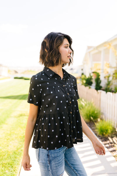 Faded Spots Button-Down In Black