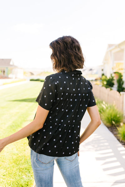 Faded Spots Button-Down In Black