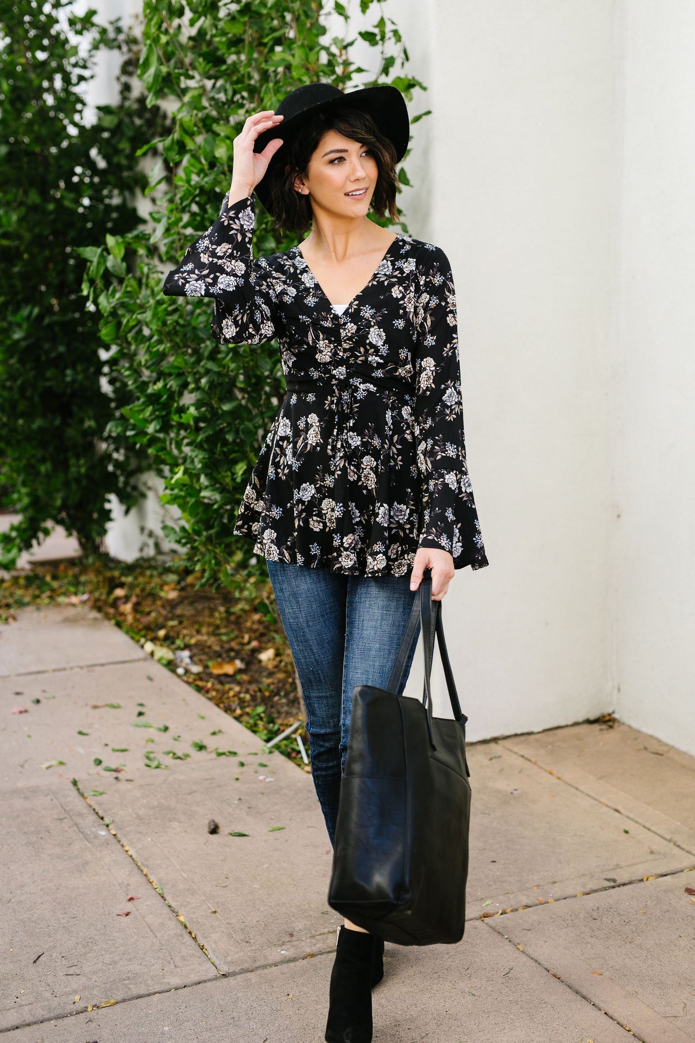 Floral Fantasy Peplum Blouse