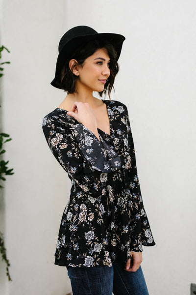 Floral Fantasy Peplum Blouse