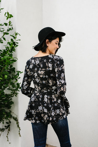 Floral Fantasy Peplum Blouse