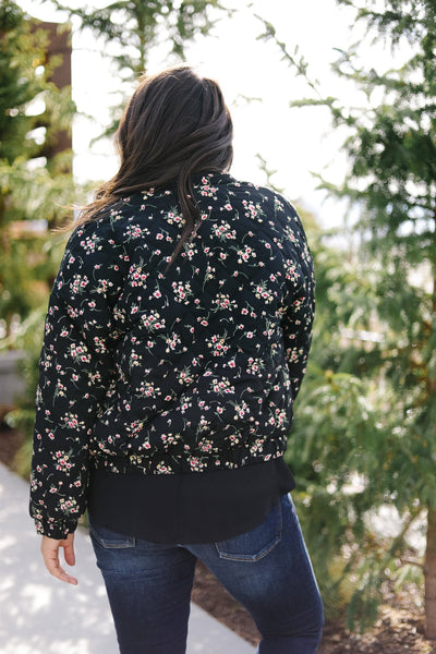 Floral Bomber Jacket