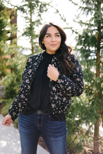 Floral Bomber Jacket