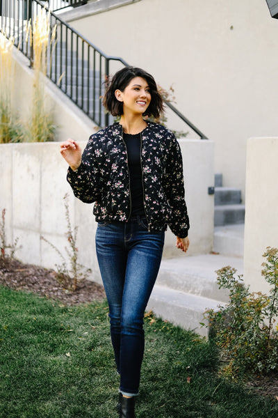 Floral Bomber Jacket