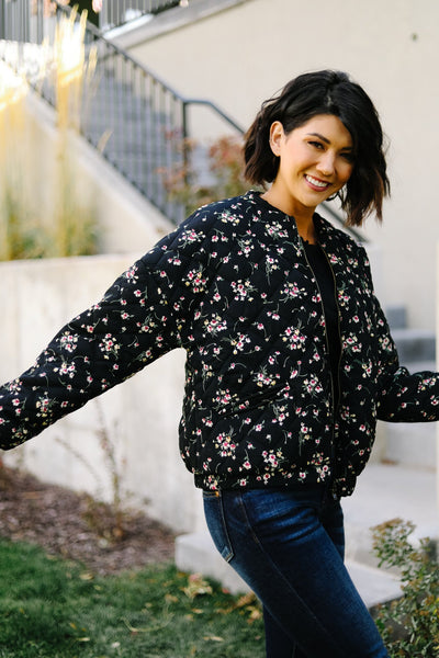 Floral Bomber Jacket