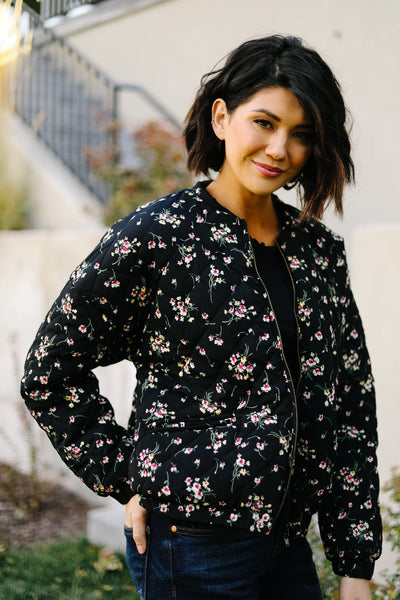 Floral Bomber Jacket