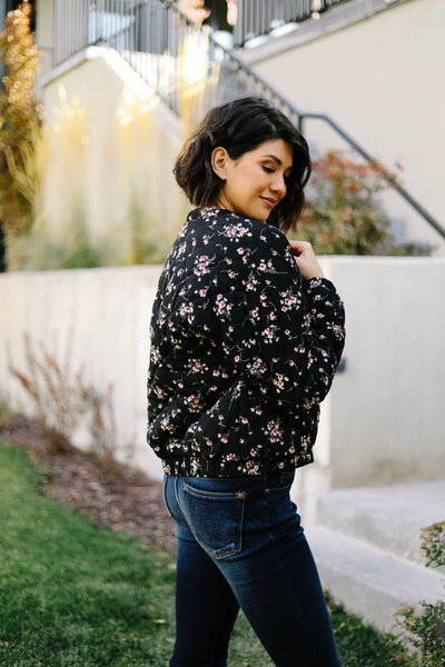 Floral Bomber Jacket