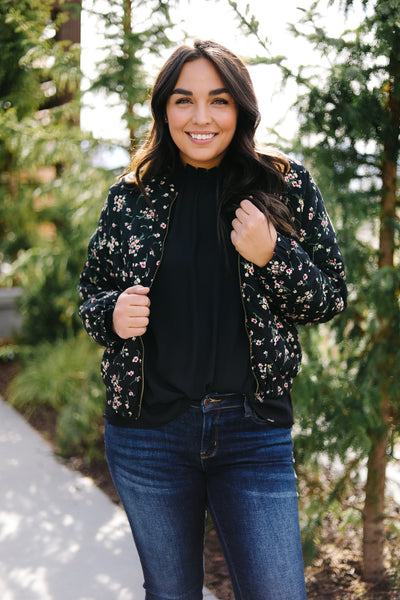 Floral Bomber Jacket