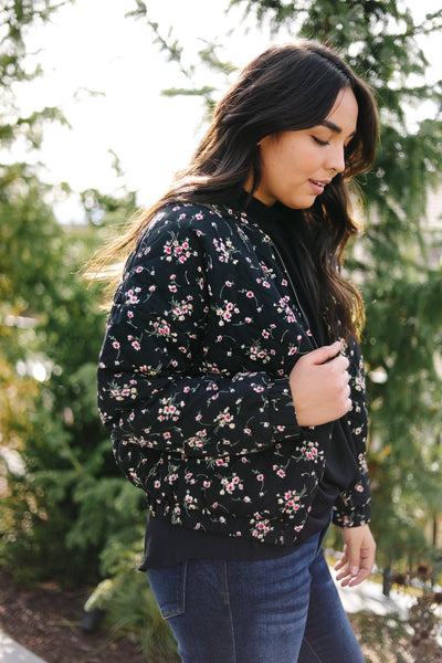 Floral Bomber Jacket