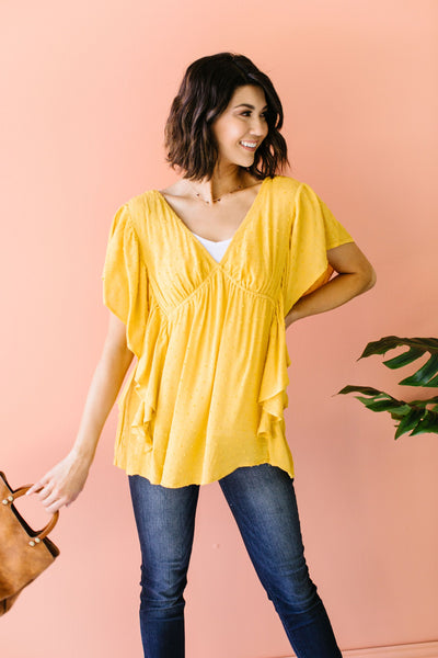 Fly Away Home Blouse In Honey