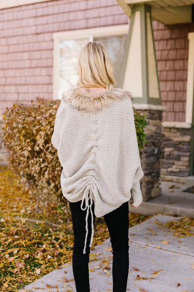 Fur-Ever Young Slouchy Cable Knit Cardigan