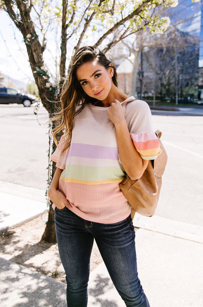 Glass Half Full Of Stripes Top