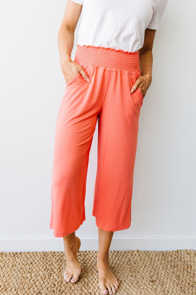 Go Get 'Em Gaucho Pants In Coral