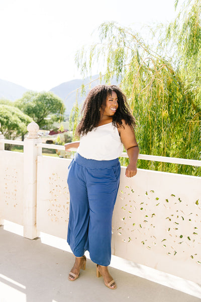 Go Get 'Em Gaucho Pants In Navy