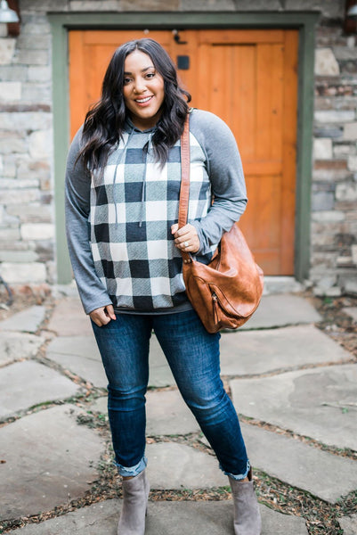 Good Or Plaid Raglan Hoodie