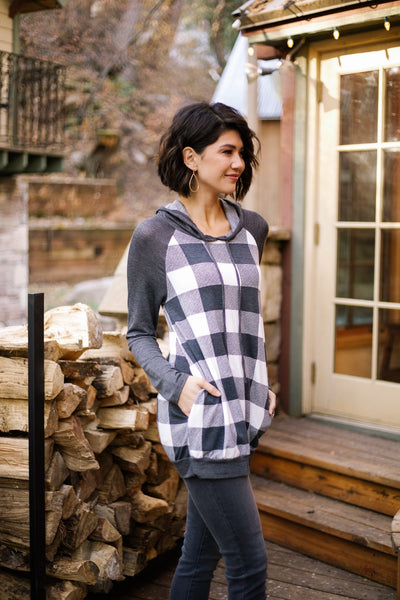 Good Or Plaid Raglan Hoodie