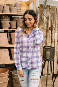 Happy Plaid Button-Down