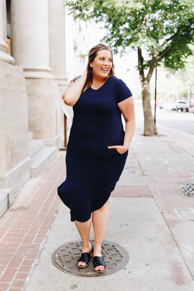 Keep Your Cool Dress In Navy