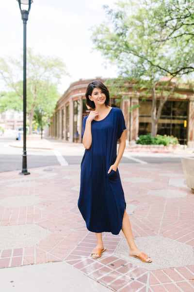 Keep Your Cool Dress In Navy