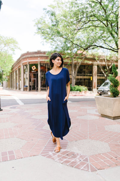 Keep Your Cool Dress In Navy