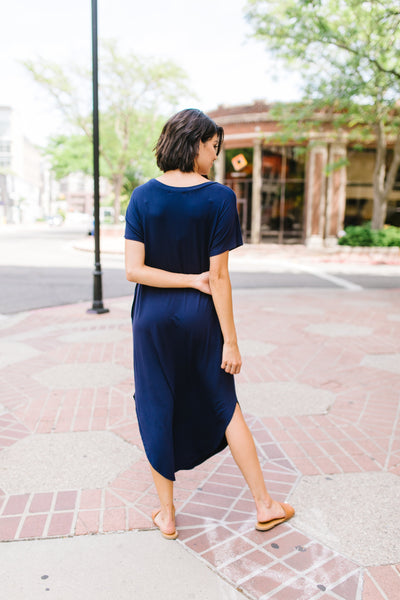 Keep Your Cool Dress In Navy