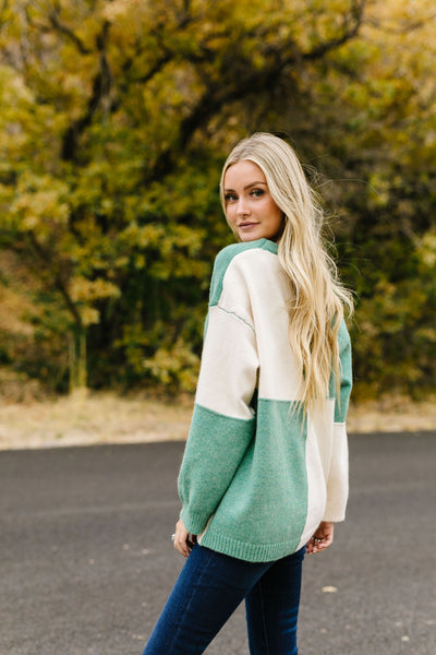 Kelly Four Square Color Block Sweater