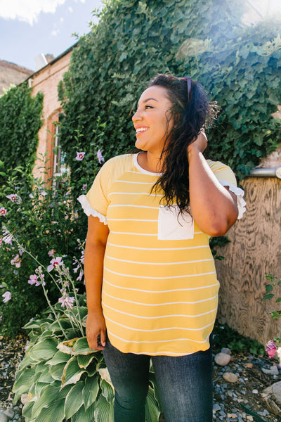 Last Rays Striped Raglan Tee