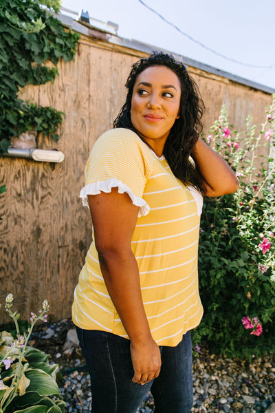 Last Rays Striped Raglan Tee