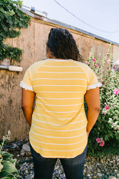 Last Rays Striped Raglan Tee