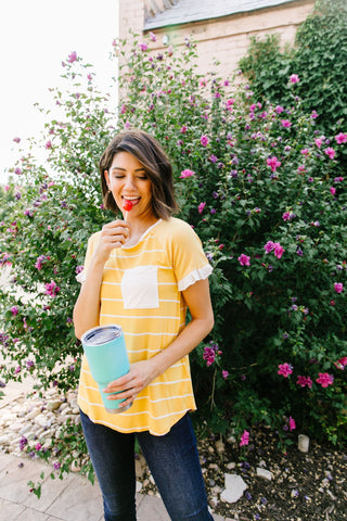 Last Rays Striped Raglan Tee