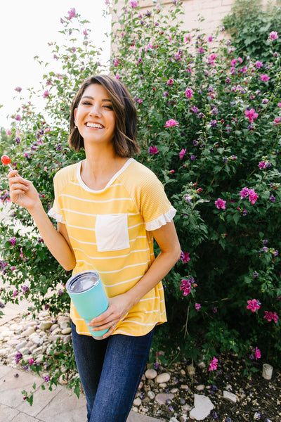 Last Rays Striped Raglan Tee